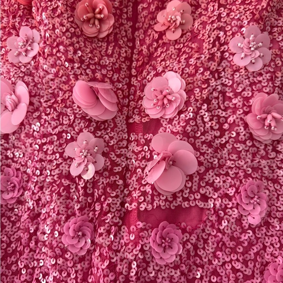 Lovers + Friends Biarritz Sequin Embellished Mini Dress Pink Ombré NEW with tags - Picture 3 of 7